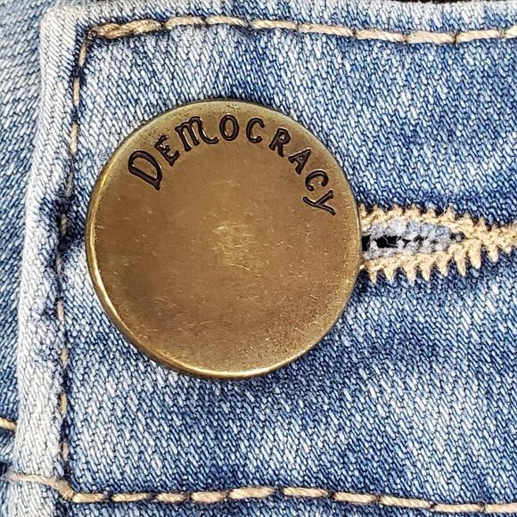 Democracy Jeans AB Solution Womens Size 8 Blue Skinny Mid Rise 5-Pocket - Picture 4 of 10